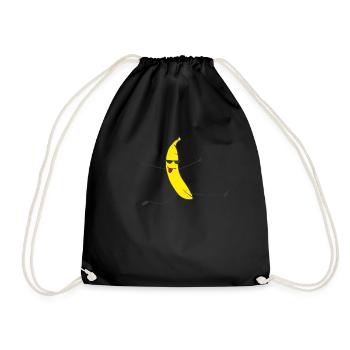 Banana Split Banane Früchte Gesunde Ernährung - Turnbeutel - Schwarz - Vorne