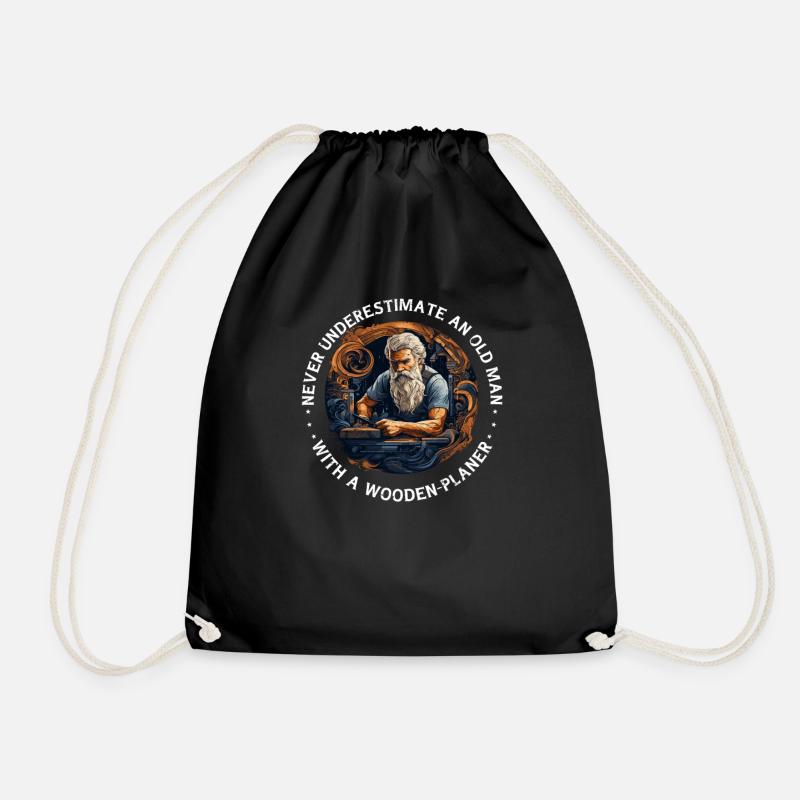 Handwerker Zimmermann-Holzarbeit Zimmerer - Turnbeutel - Schwarz