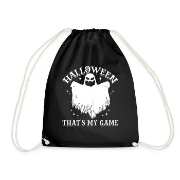 Halloween That's My Game - Funny Halloween Ghost - Drawstring Bag - black - Front
