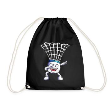Badminton Makes Dabbing Holiday Dance Dab Design - Drawstring Bag - black - Front