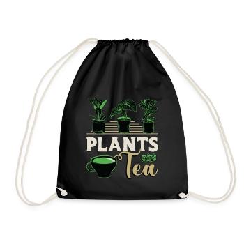 Herbal Tea Plants And Tea Herbalist Tea Drinker - Drawstring Bag - black - Front