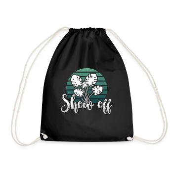 Monstera Show Off Plantes De Balcon Monstera Lover - Sac de sport léger - noir - Devant