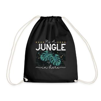 Monstera It's A Jungle In Here Garden Houseplants - Turnbeutel - Schwarz - Vorne