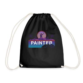 House Painter Decorator Retro 80s - Drawstring Bag - black - Front