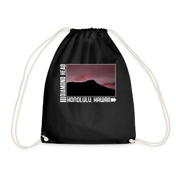 Chemise Hawaï, Diamond Head Honolulu Hawaï coucher de soleil - Sac de sport léger - noir - Devant