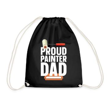 House Painter Decorator Dad Proud - Drawstring Bag - black - Front