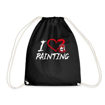 House Painter Decorator Heart I - Turnbeutel - Schwarz - Vorne