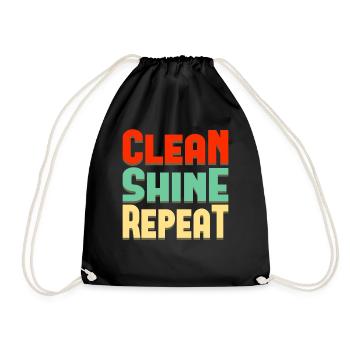 Clean Shine Repeat Detailer Auto Liebhaber Tuner - Turnbeutel - Schwarz - Vorne