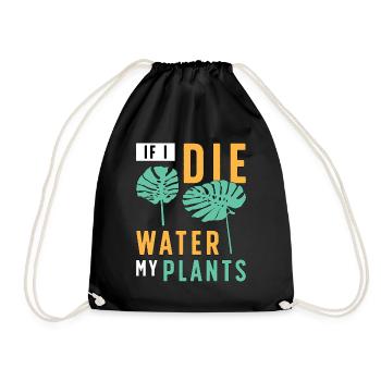 Monstera Si Je Meurs Arrosez Mes Plantes Plantes De Balcon - Sac de sport léger - noir - Devant