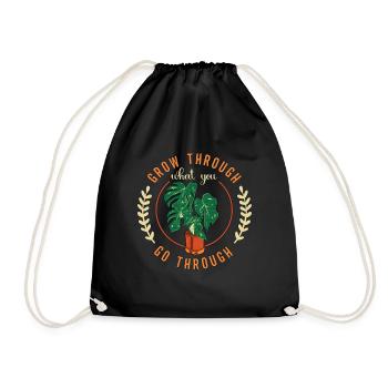 Monstera Grow Through What You Go Plantes de balcon - Sac de sport léger - noir - Devant