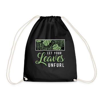 Monstera Let Your Leaves Unfurl Garden Houseplants - Turnbeutel - Schwarz - Vorne