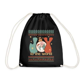 Joie au monde - Vacances du Père Noël Laid Noël - Sac de sport léger - noir - Devant