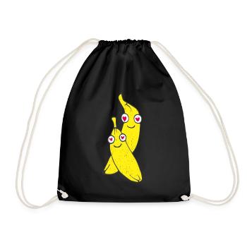 Banana Banana Fruit Salad Fruits Fruit Costume Substitute - Drawstring Bag - black - Front
