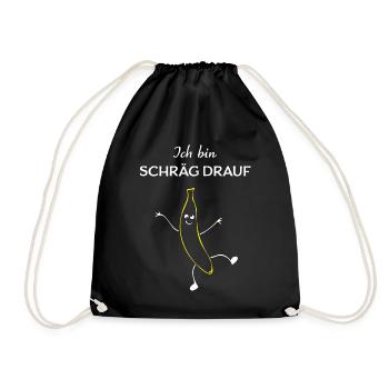 Banana, Fruits, Fruit, Fruit Salad, Vegan, Vegetarian - Drawstring Bag - black - Front