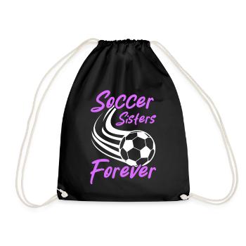 Soccer féminin, Football féminin, Football féminin - Sac de sport léger - noir - Devant