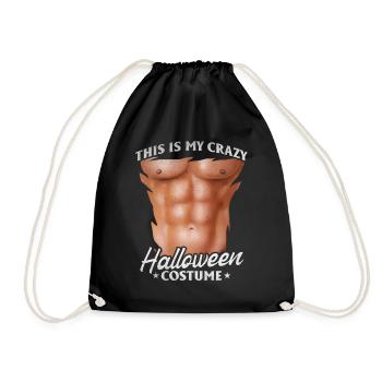 This Is My Crazy Halloween Costume Halloween Funny - Turnbeutel - Schwarz - Vorne