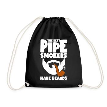 Pipe Smoking Pipes - Drawstring Bag - black - Front