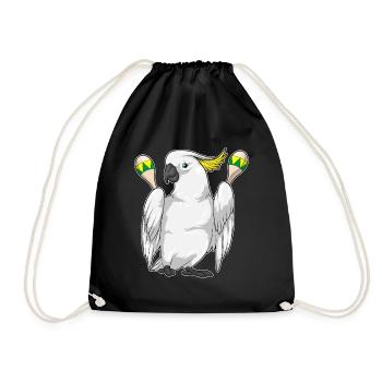 Perroquet musicien hochet musique - Sac de sport léger - noir - Devant