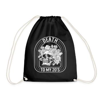 Chemise d’anniversaire, mort à mes années 20 Roses tête de mort - Sac de sport léger - noir - Devant