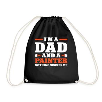House Painter Decorator Dad I'm A - Drawstring Bag - black - Front