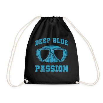 Scuba Diving, Scuba Diving, Holiday Sea Diver - Drawstring Bag - black - Front