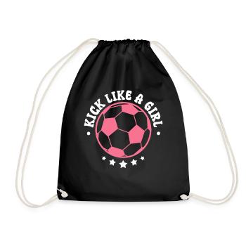 Soccer féminin, Football féminin, Football féminin - Sac de sport léger - noir - Devant