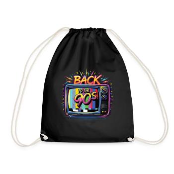 Retour aux années 90 90 90 90 90 90 Fête 90 Années 90 - Sac de sport léger - noir - Devant