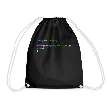 Funny Programmer Nerd Computer Science Programming - Turnbeutel - Schwarz - Vorne