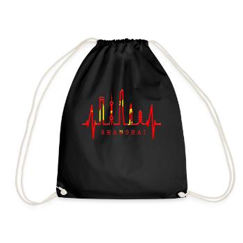 Shanghai Skyline Heartbeat Chine J’aime Shanghai - Sac de sport léger - noir - Devant