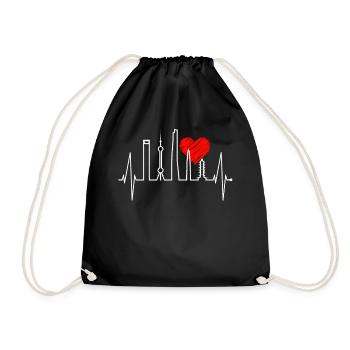 Shanghai Skyline Heartbeat Chine J’aime Shanghai - Sac de sport léger - noir - Devant