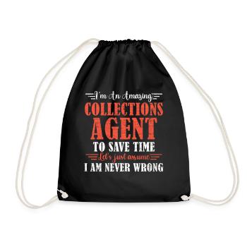 Awesome Collections Agent - Turnbeutel - Schwarz - Vorne