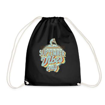SUPtember Stand up paddling board Stehpaddler - Turnbeutel - Schwarz - Vorne