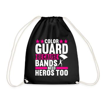 Drapeau agitant la fanfare garde de couleur - Sac de sport léger - noir - Devant
