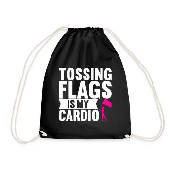 Drapeau agitant la fanfare garde de couleur - Sac de sport léger - noir - Devant