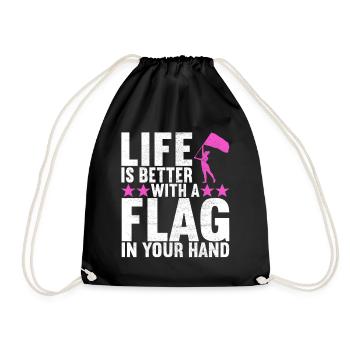 Drapeau agitant la fanfare garde de couleur - Sac de sport léger - noir - Devant