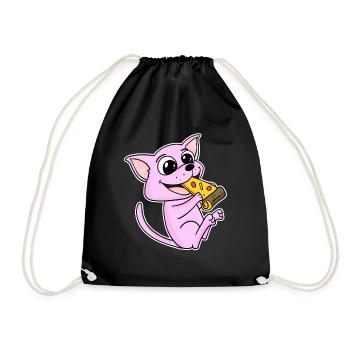 Pizza au chat Sphynx - Sac de sport léger - noir - Devant