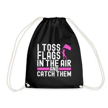 Drapeau agitant la fanfare garde de couleur - Sac de sport léger - noir - Devant