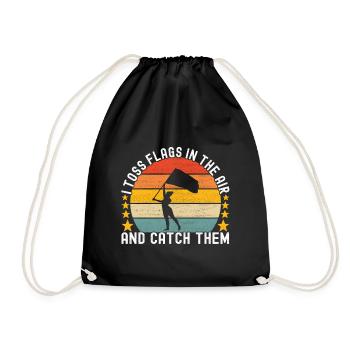 Drapeau agitant la fanfare garde de couleur - Sac de sport léger - noir - Devant