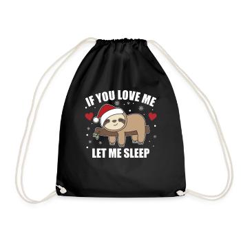 Si tu m’aimes, laisse-moi dormir Noël paresseux - Sac de sport léger - noir - Devant