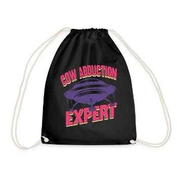Alien, UFO, UAP, Space, Space Flying Object - Drawstring Bag - black - Front