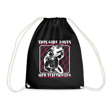 Cette fille aime son électricien ingénieur électricien - Sac de sport léger - noir - Devant