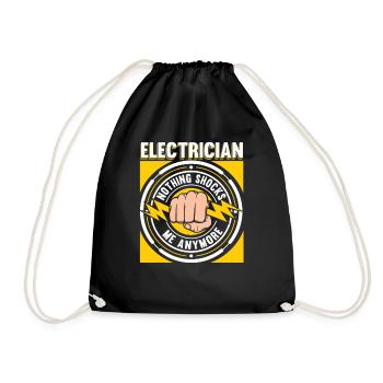 Nothing Shocks Me Anymore Electrician - Drawstring Bag - black - Front