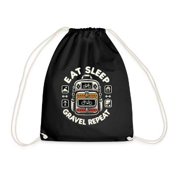 Manger Dormir Gravel Répéter - Sac de sport léger - noir - Devant