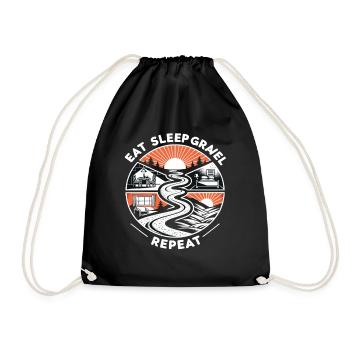Manger Dormir Gravel Répéter - Sac de sport léger - noir - Devant