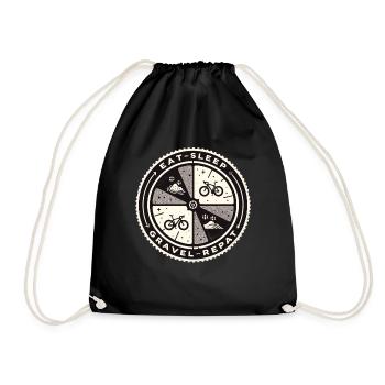 Manger Dormir Gravel Répéter - Sac de sport léger - noir - Devant