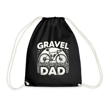 Gravel Dad - Drawstring Bag - black - Front