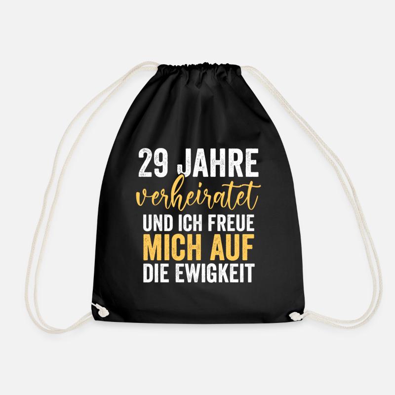 Ehe Samthochzeit 29 Jahre Verheiratet Hochzeitstag - Turnbeutel - Schwarz
