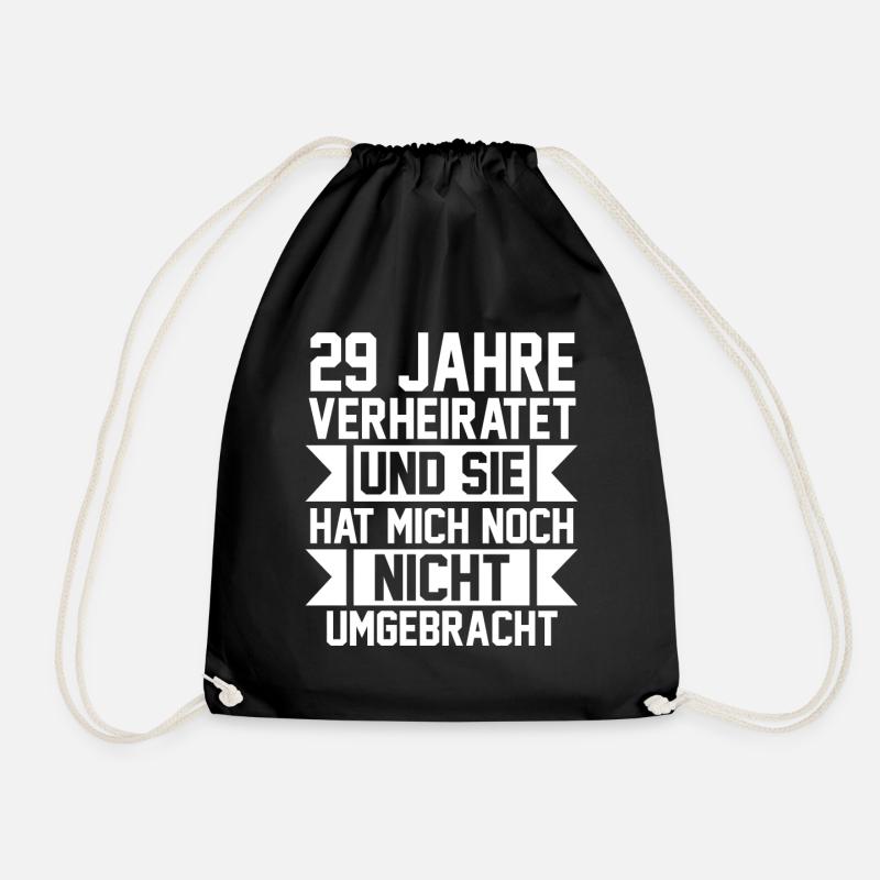 Ehe Samthochzeit 29 Jahre Verheiratet Hochzeitstag - Turnbeutel - Schwarz