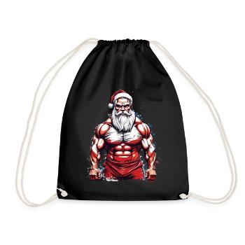 Entraînement de Noël du Père Noël de musculation - Sac de sport léger - noir - Devant
