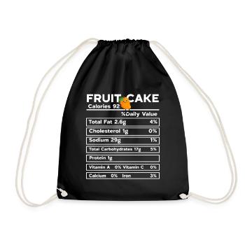 Gâteau aux fruits drôle pour la nutrition de Thanksgiving en famille - Sac de sport léger - noir - Devant